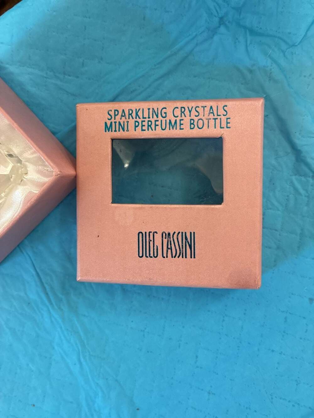 Oleg Cassini Sparkling Crystals Mini Perfume Bottle with Original Box